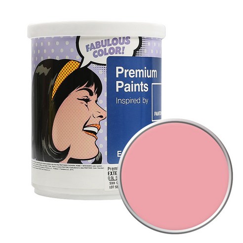 노루페인트 팬톤 외부용 실외 저광페인트 1L, 15-1717 Pink Icing