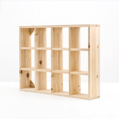 포메리트 삼나무 격자형 장식선반 3 x 4, 원목