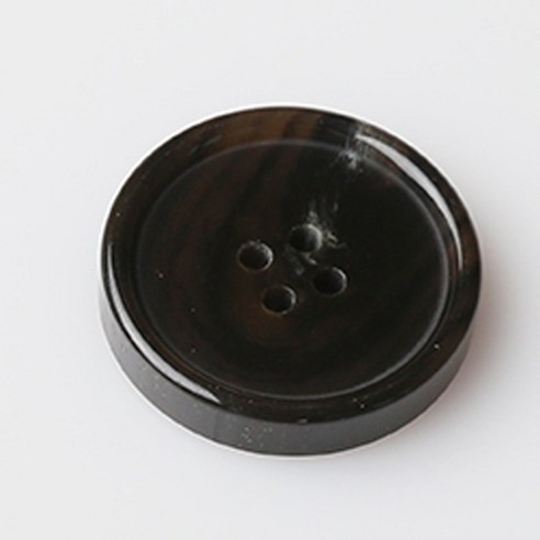 HR빅버튼 메시아 유광 단추 28mm, 다크브라운, 12개입