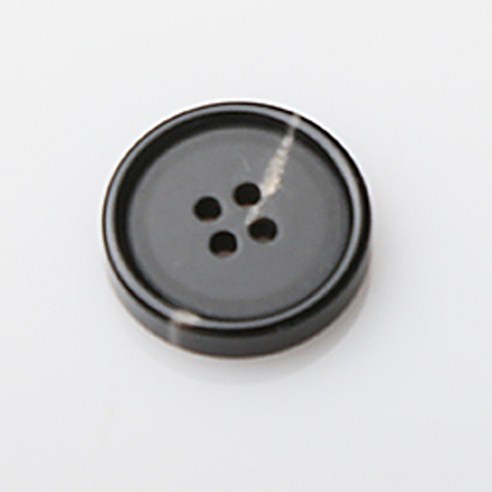 HR빅버튼 메시아 유광 단추 23mm, 블랙, 4개입
