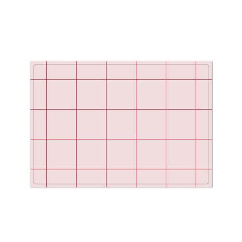서머스트 프루티 실리콘 레드체크 테이블매트, 인디핑크, 425 x 295 mm