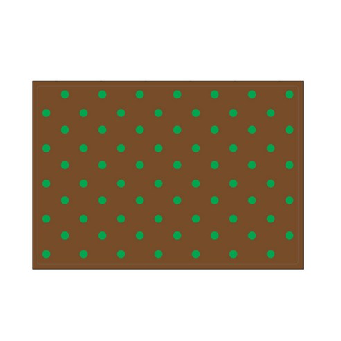 서머스트 실리콘 테이블매트 그린도트, 브라운, 425 x 295 mm