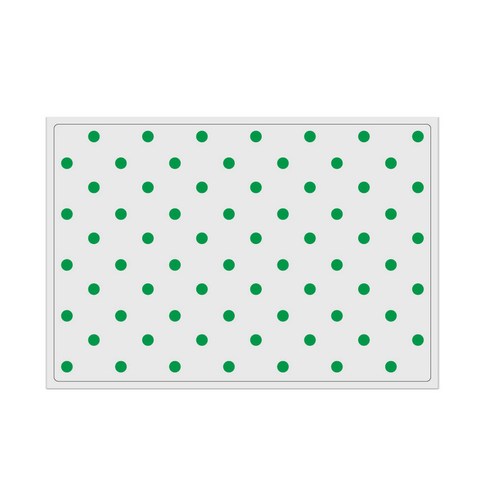 서머스트 실리콘 테이블매트 그린도트, 화이트, 425 x 295 mm