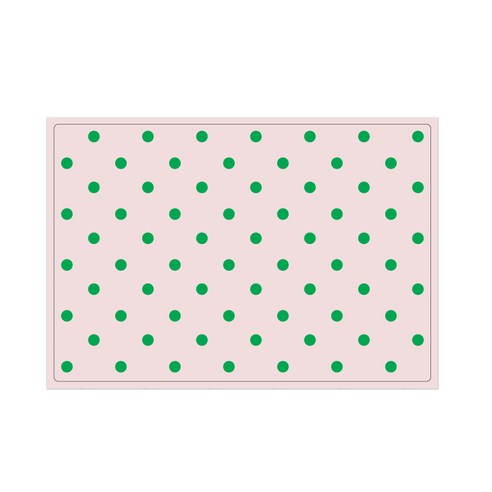 서머스트 실리콘 테이블매트 그린도트, 인디핑크, 425 x 295 mm