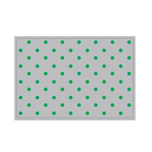 서머스트 실리콘 테이블매트 그린도트, 그레이, 425 x 295 mm