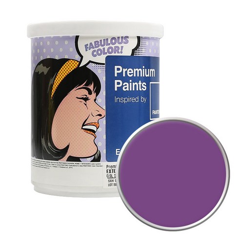 노루페인트 팬톤 외부용 실외 저광 페인트 1L, 19-3438 Bright Violet
