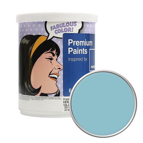 노루페인트 팬톤 외부용 실외 저광 페인트 1L, 14-4512 Porcelain Blue