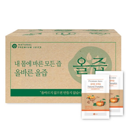 올즙 올바른 호박즙, 100개입, 90ml