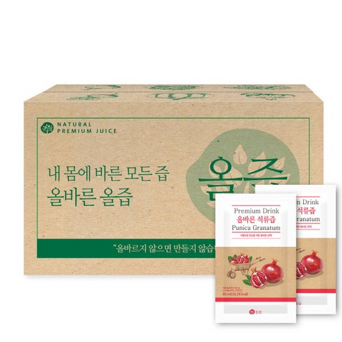 올즙 올바른 석류즙, 80ml, 100개