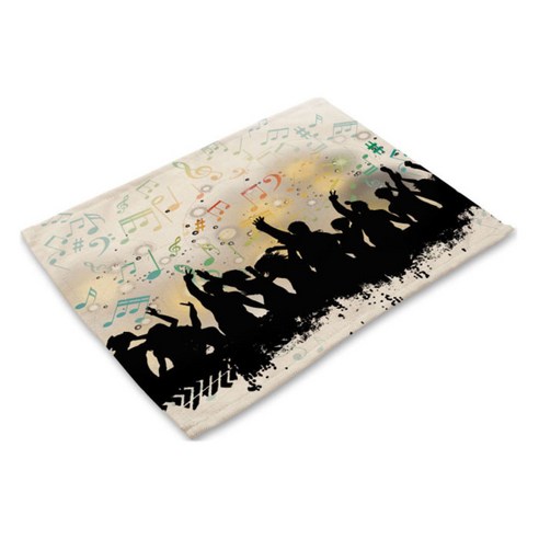 스토어33 뮤직페인팅 키친 테이블매트, A, 42 x 36 cm