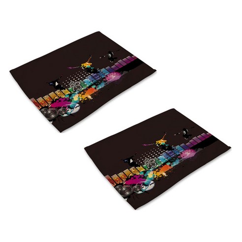 스토어33 뮤직페인팅 키친 테이블매트 2p, F, 42 x 36 cm