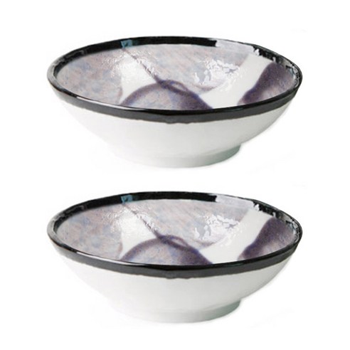 디어리빙 핸드페인팅 쿠프 접시 16.5cm, 퍼플, 2개입