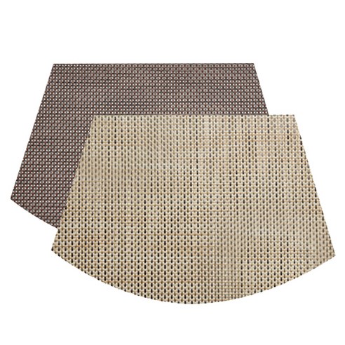 마켓감성 라운드격자 식탁매트 2p, 랜덤 발송, 45  x 30 cm