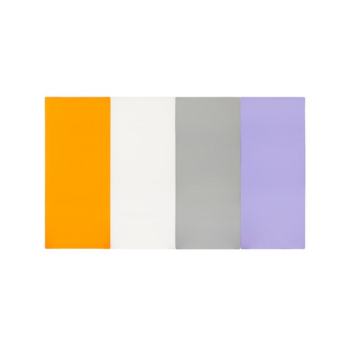 퍼니존 퍼니테라피 오렌지비비드 시리즈4 유아폴더매트, 오렌지 + 화이트 + 그레이 + 바이올렛