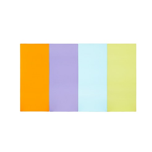 퍼니존 퍼니테라피 오렌지비비드 시리즈4 유아폴더매트, 오렌지 + 바이올렛 + 스카이블루 + 피스타치오