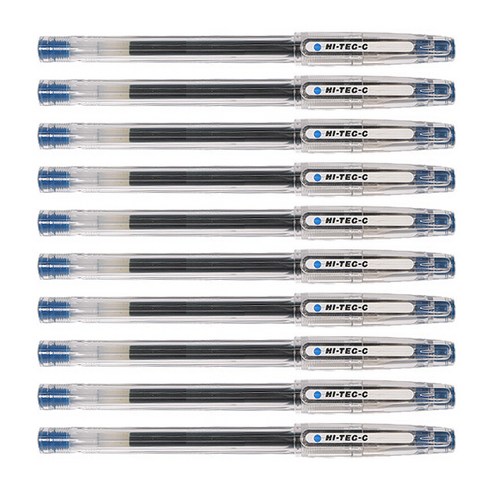 파이롯트 하이테크C 중성펜 0.4mm, 블루(L), 10개입