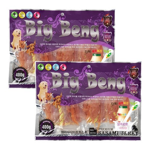 뉴빅뱅 요구르트 사사미, 젤리 사사미 트위스트맛, 400g, 2개