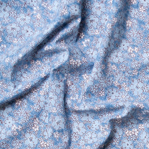 루디아앤폴 EVE 플라워01 패브릭원단, 블루