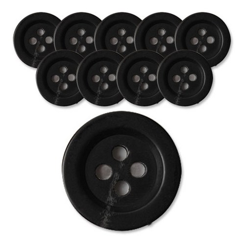 동화상가몰 더샾 단추 무광 15mm, BK, 10개입