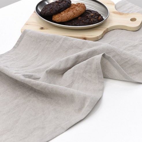 벨라이프 워싱린넨 러너, 모카그레이, 6인(가로 190cm x 세로 30cm)