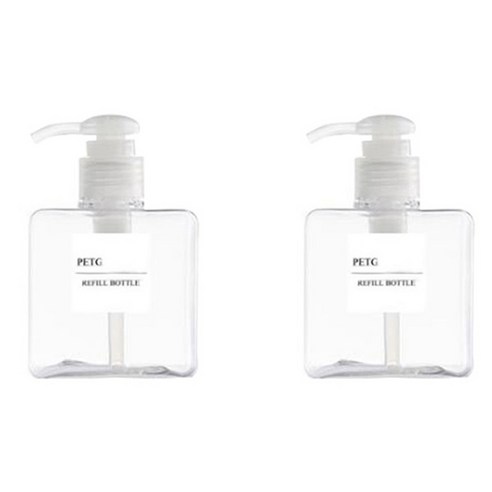 더자카 파스텔 컬러 공병 250ml, 2개, 투명색
