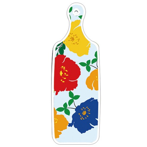 로엠디자인 양면 디자인 서빙도마 보드, 라인플라워 그린 + 국화블루옥색, 1개
