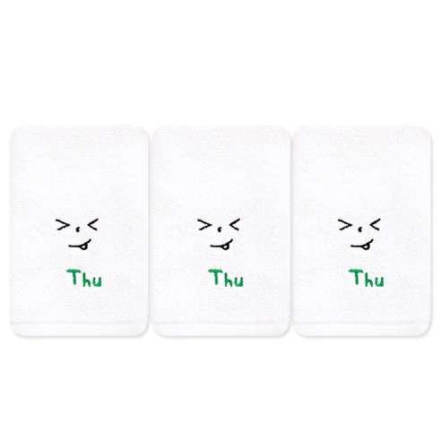 송월타월 요일기분핸드 행주, 목, 3개