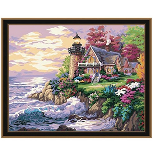 아이러브페인팅 DIY 명화그리기 40 x 50 cm, 바다와별장, 1개