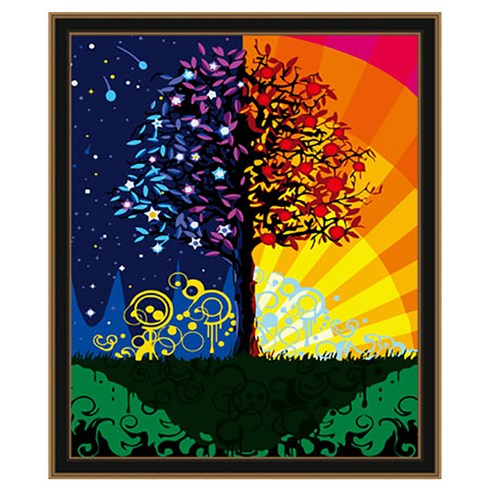 아이러브페인팅 DIY 명화그리기 40 x 50 cm, 행운의나무2, 1개