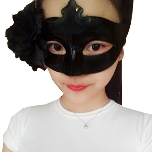 파티복닷컴 베니스 꽃나비 가면, 23 블랙(ROMK78623)