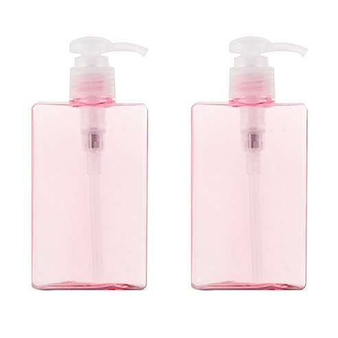 DM 뷰티 화장품 펌프 공병 450ml, 라이트 핑크, 2개