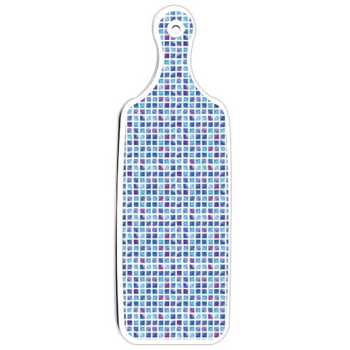 로엠디자인 양면 서빙 도마 보드 닭패턴, 블루타일, 1개