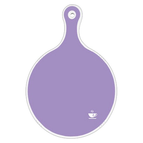 로엠디자인 양면 원형 서빙 도마 보드 보라, 블루톤플라워, 1개