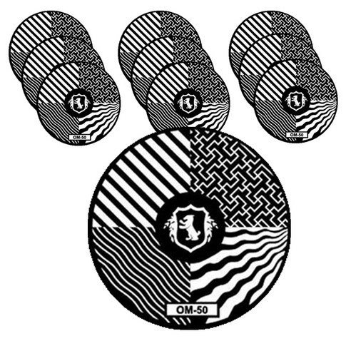 ARYKOTRADERS 네일 프린팅 DIY 필름 원형 템플릿, OM-50, 10개입