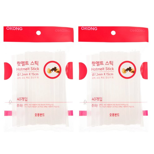 오공 핫멜트 미니 스틱, 2개입