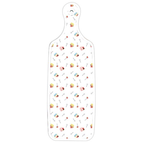 로엠디자인 양면 디자인 서빙 도마 보드 국화핑크분홍, 케익, 1개