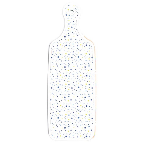 로엠디자인 양면 디자인 서빙 도마 보드 토끼2, 블루별, 1개