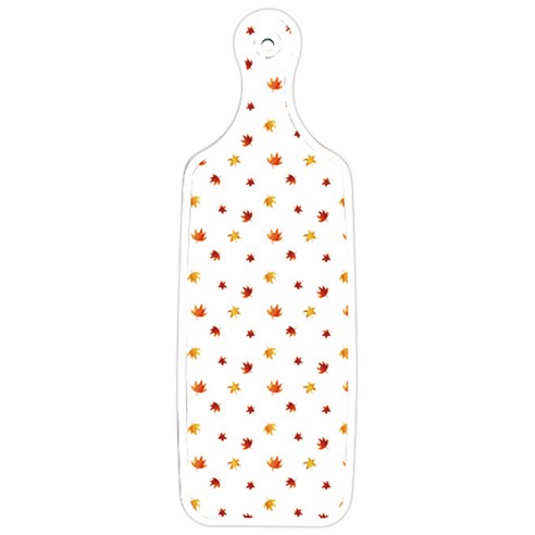 로엠디자인 양면 디자인 서빙 도마 보드 국화핑크분홍, 낙엽화이트, 1개