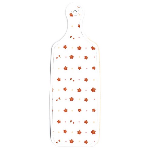 로엠디자인 양면 서빙도마 오렌지넝쿨로즈, 장단색나팔꽃, 1개
