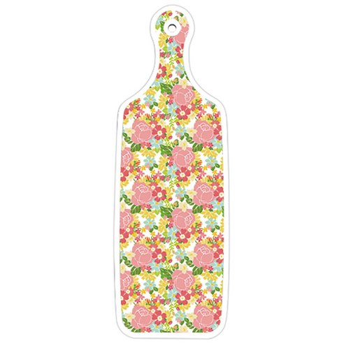 로엠디자인 양면 디자인 서빙도마 세모점, 분홍장미넝쿨, 1개