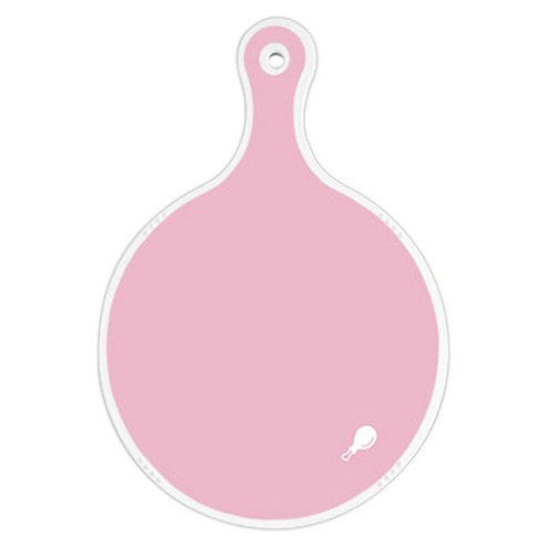로엠디자인 양면 원형 서빙도마 분홍, 그린봉선화, 1개