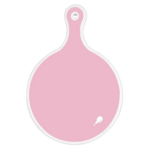 로엠디자인 양면 원형 서빙도마 분홍, 국화블루옥색, 1개