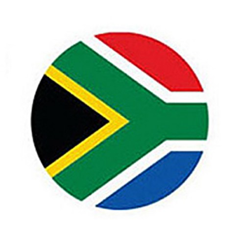 레드블랙 국기주유구 스티커 원형, 남아프리카공화국, 1개