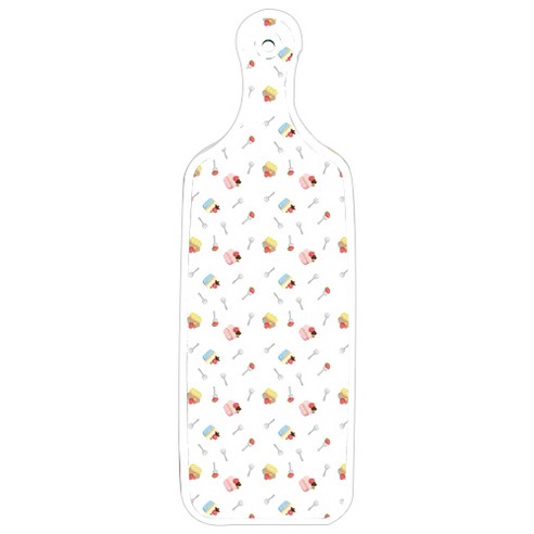 로엠디자인 양면 서빙도마 보드 청록장미넝쿨, 케익, 1개
