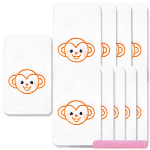 송월타월 열두간지 수건 10p + 뷰티32 수건 분홍, 원숭이, 1세트