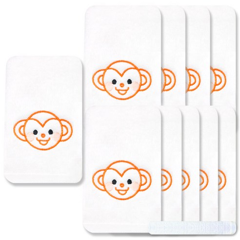 송월타월 열두간지 수건 130g 30수 면사 10p + 뷰티32 하얀색, 원숭이, 1세트