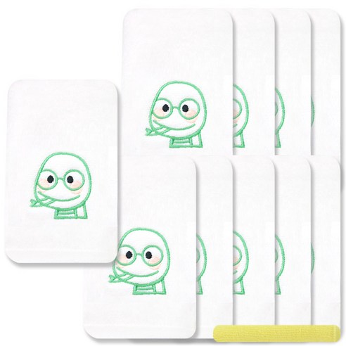 송월타월 열두간지 수건 10p + 뷰티32 수건 노랑, 뱀, 1세트