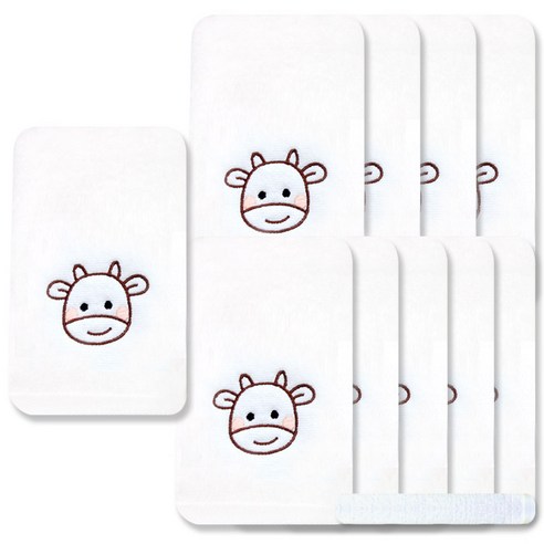 송월타월 열두간지 수건 130g 30수 면사 10p + 뷰티32 하얀색, 소, 1세트