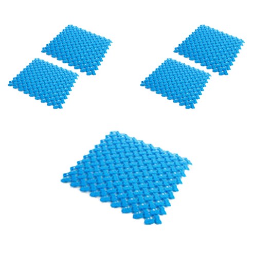 앤티스 주방용품 다용도 발매트 5p, 블루 격자