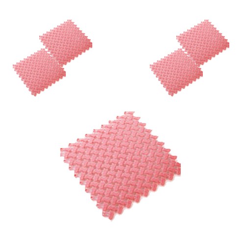 앤티스 주방용품 다용도 발매트 5p, 코랄 격자